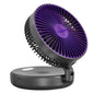 5000Mah 3IN1 Rechargeable Multifunctional Portable Fan Wall Mounted Fan 90° Folding Fan 4 Gears with Warm Night Light