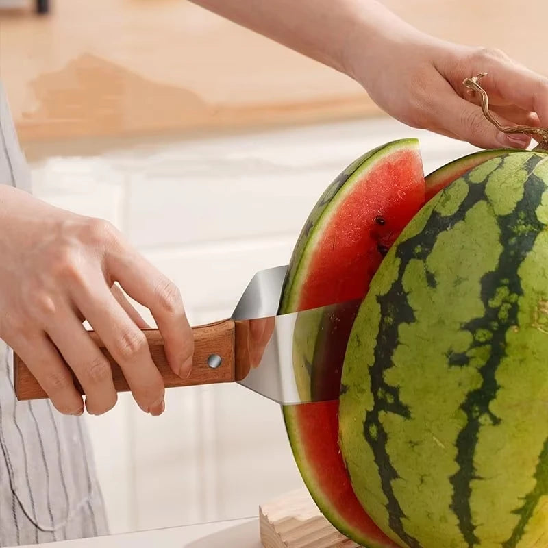 2 In1 Watermelon Slicers Labor-Saving Fruit Cutter with Bottle Opener Stainless Steel Fruit Slicers Novel Kitchen Accessories