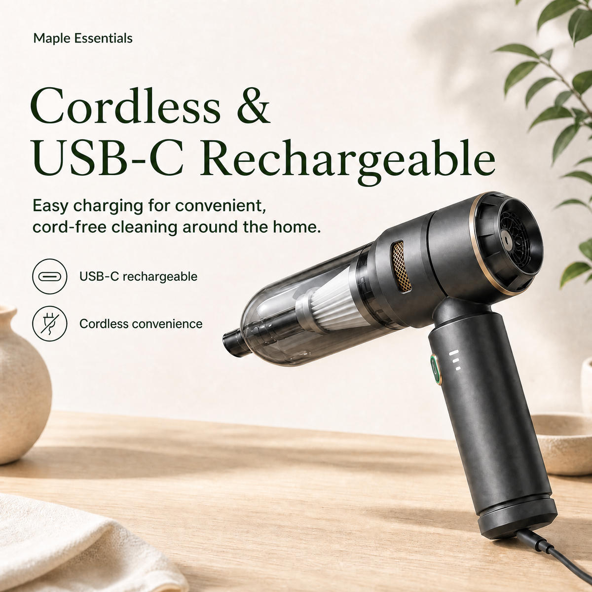 CleanGo™ 2-in-1 Mini Vacuum & Air Duster