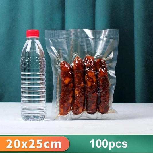 100Pcs Vacuum Sealer Bags for Food Long-Lasting Freshness Storage Empty Bags for Vacuum Sealer Machine Kitchen Essentials