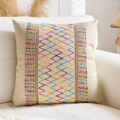 Luxury Textured Striped Woven Boho Cushion Covers Soft Linen Rustic Neutral Decorative Throw Pillow Cases for Sofa Bed Decor