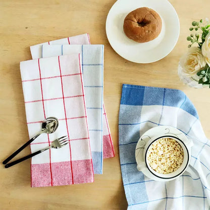 4/6/8/10 Pieces, 40Cm * 60Cm, Simple Checkered Pattern Kitchen Towel, Suitable for Washing Dishes, Drying Tableware