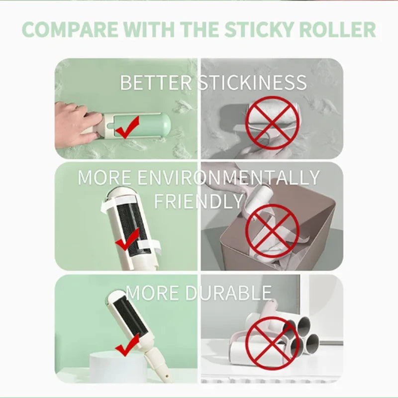 Pet Hair Remover Reusable Pet Lint Roller Brush Multi-Purpose Sofa Clothes Hair Sticker Roller Sticker Lint Remover