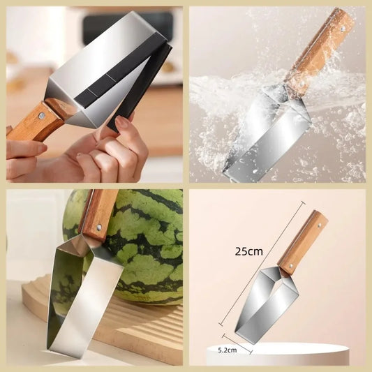 2 In1 Watermelon Slicers Labor-Saving Fruit Cutter with Bottle Opener Stainless Steel Fruit Slicers Novel Kitchen Accessories