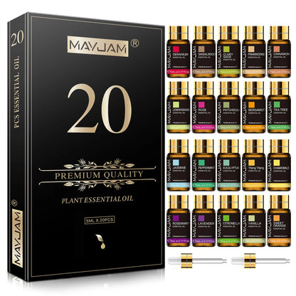 20PCS Essential Oils Set for Diffuser Home Care Making Scents Candle Peppermint Sweet Orange Rose Bergamot Valentine Gift