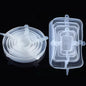 6 Pcs Silicone Cover Stretch Lids for Kitchen Microwave Food Covers Bowl Caps Elastic Silicone Lid Cap Universal Adaptable Lids